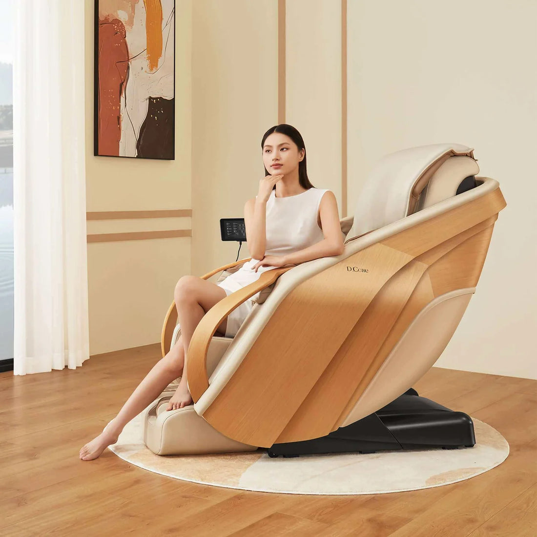 D.Core 2 - Made in Japan Ultra Premium Massage Chair w/ Oak Side Panels
